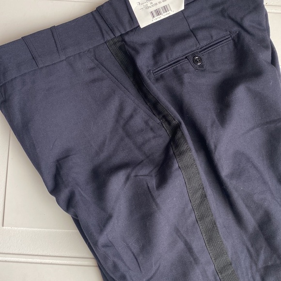 NWT ELBECO TOP AUTHORITY POLYESTER 4-POCKET DRESS PANTS 36 NAVY/BLACKS STRIPE - Picture 3 of 6